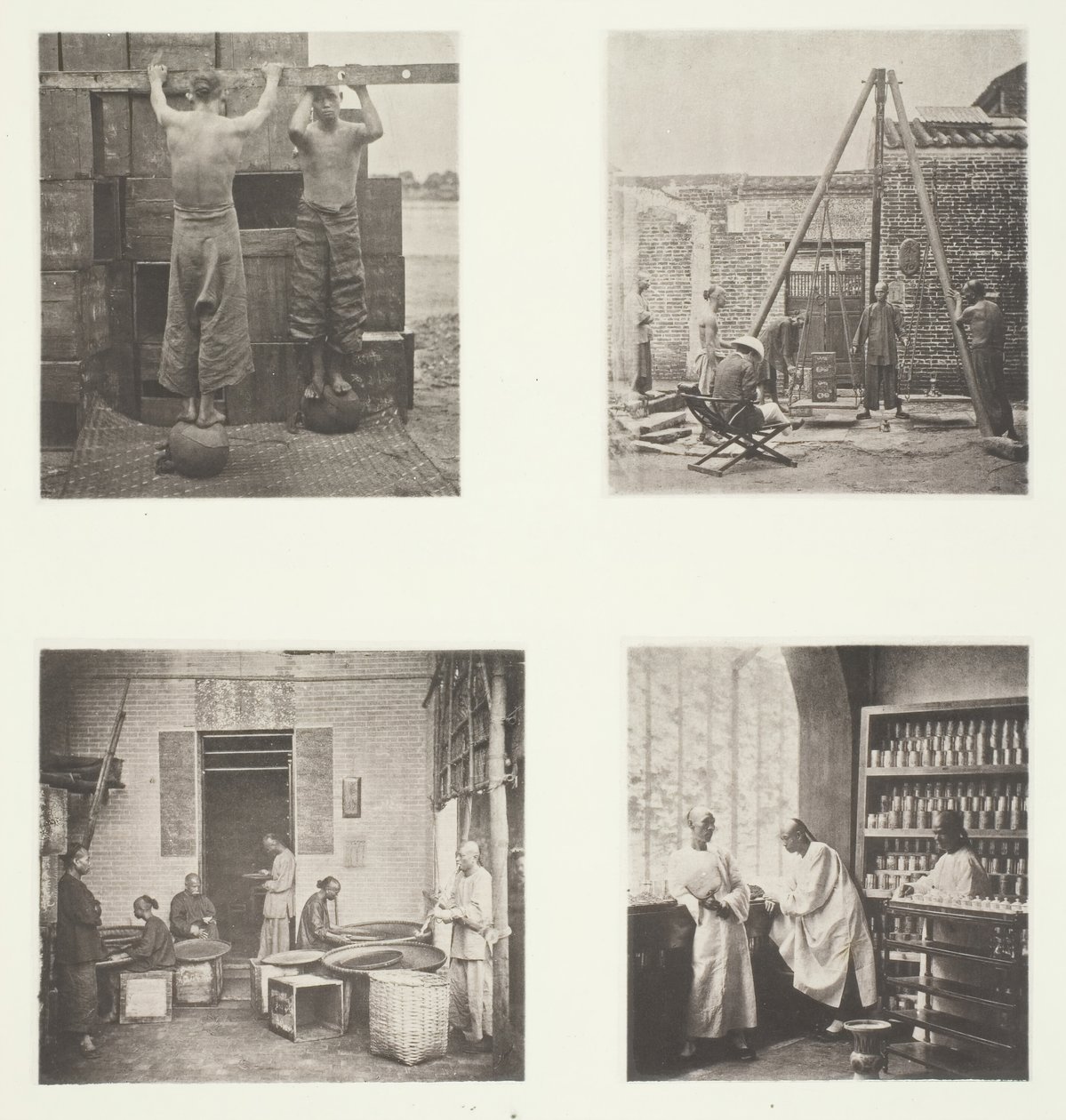 Rolling Scented Caper en Buskruit Thee, Thee Wegen voor Export, Een Theehuis... door John Thomson