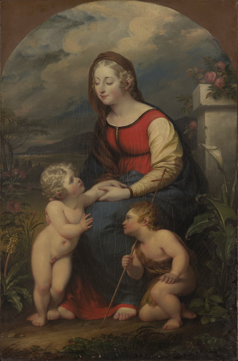Madonna en Kind met Johannes de Doper door John Trumbull