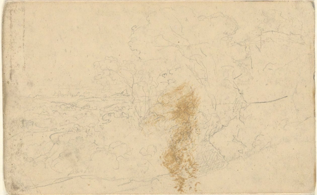 Zonder titel, uit folio: Zichten bij Bath door John Trumbull