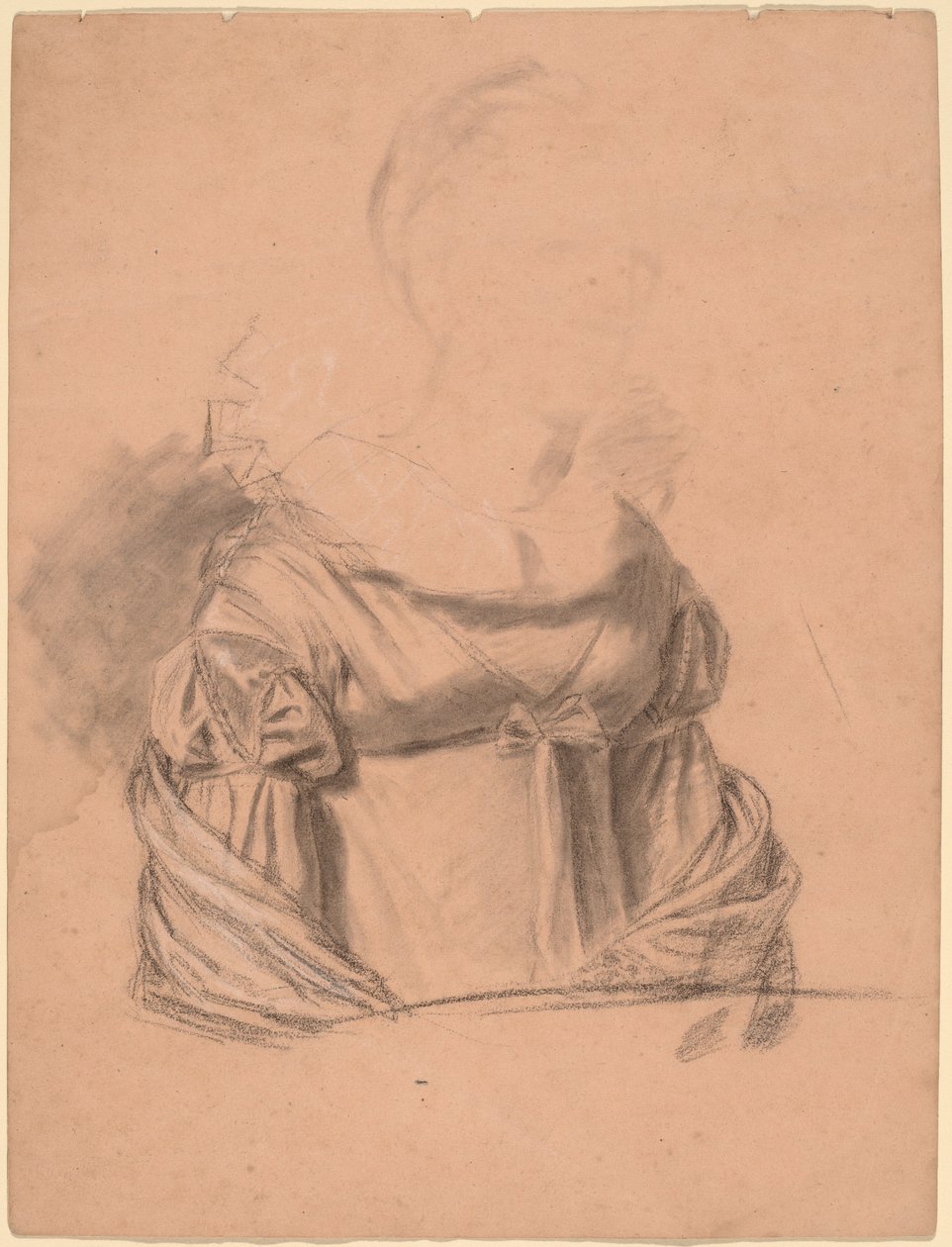 Studie van een Vrouwensjurk door John Vanderlyn