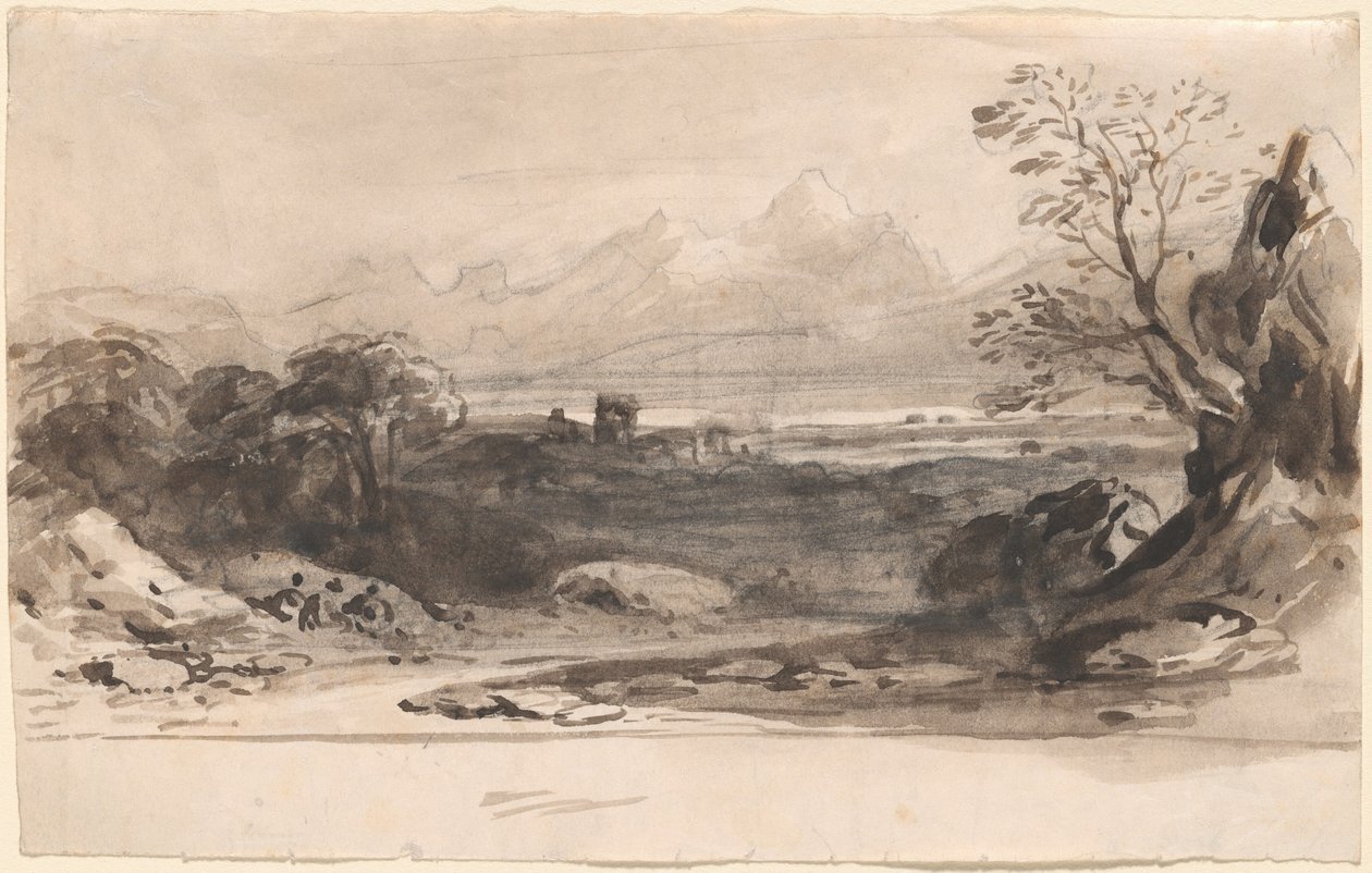 Landschap met Ruïnes door John Varley