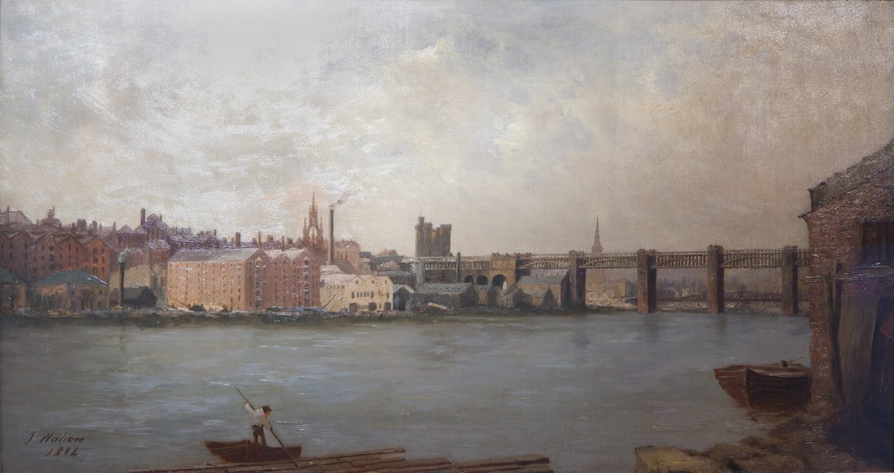 Newcastle upon Tyne vanuit het zuidwesten, 1884 door John Wallace