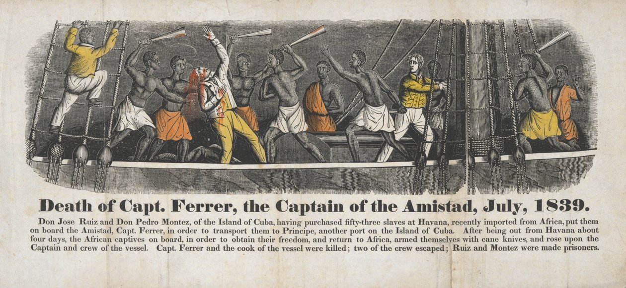 Dood van Kapitein Ferrer, de Kapitein van de Amistad, juli 1839 door John Warner Barber