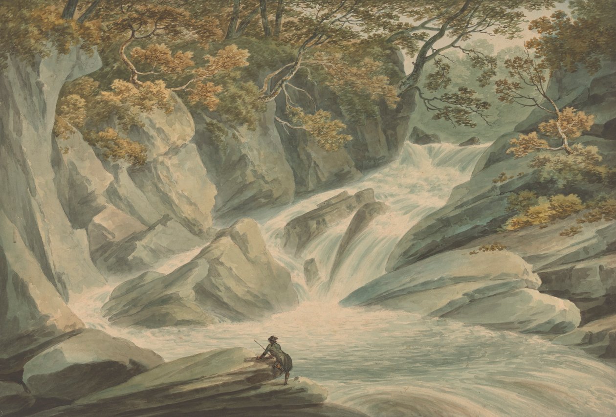 Hafod: Bovenste Deel van de Waterval door John Warwick Smith