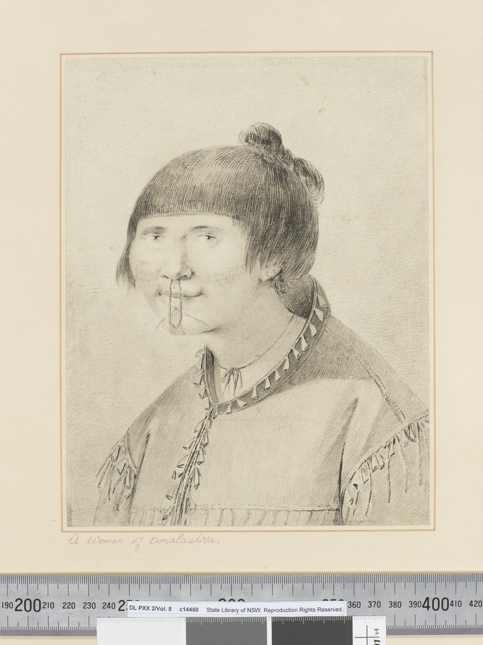 Een Vrouw van Oonalashka, c.1773-84 door John Webber