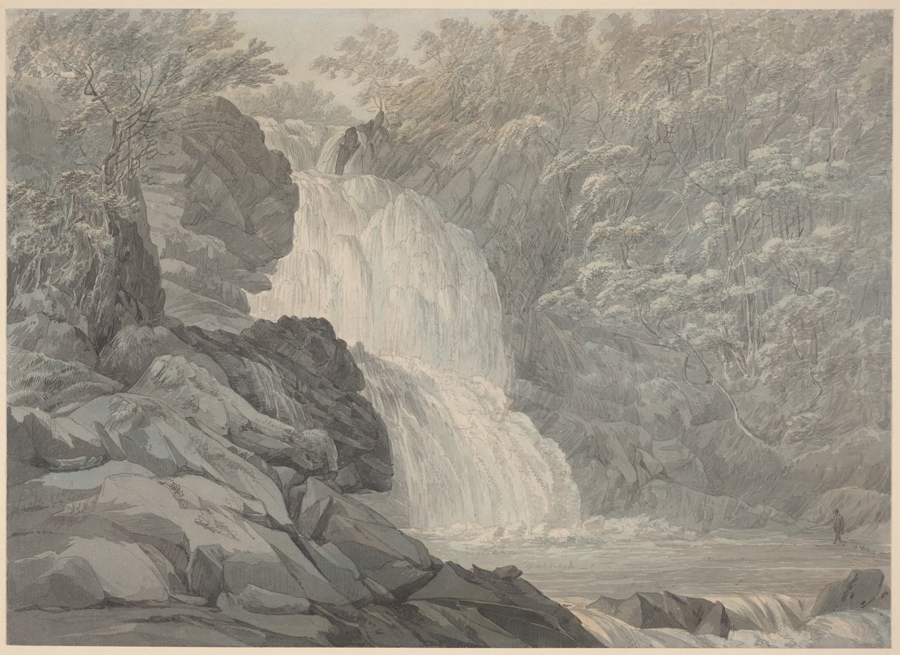 Mawddachwatervallen bij Dolgelly door John Webber