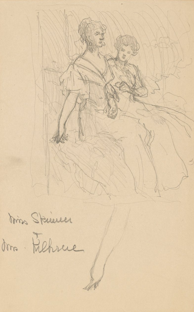 Studie voor De Skinner Zusters door John White Alexander
