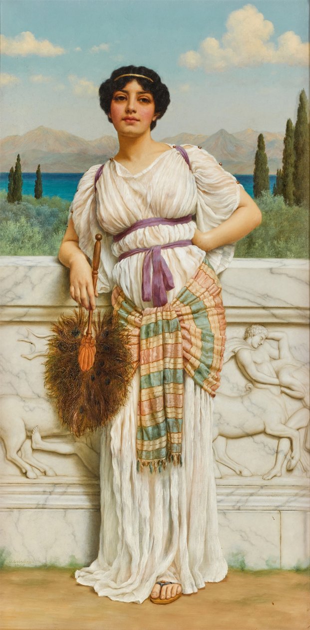 Een Griekse schoonheid door John William Godward