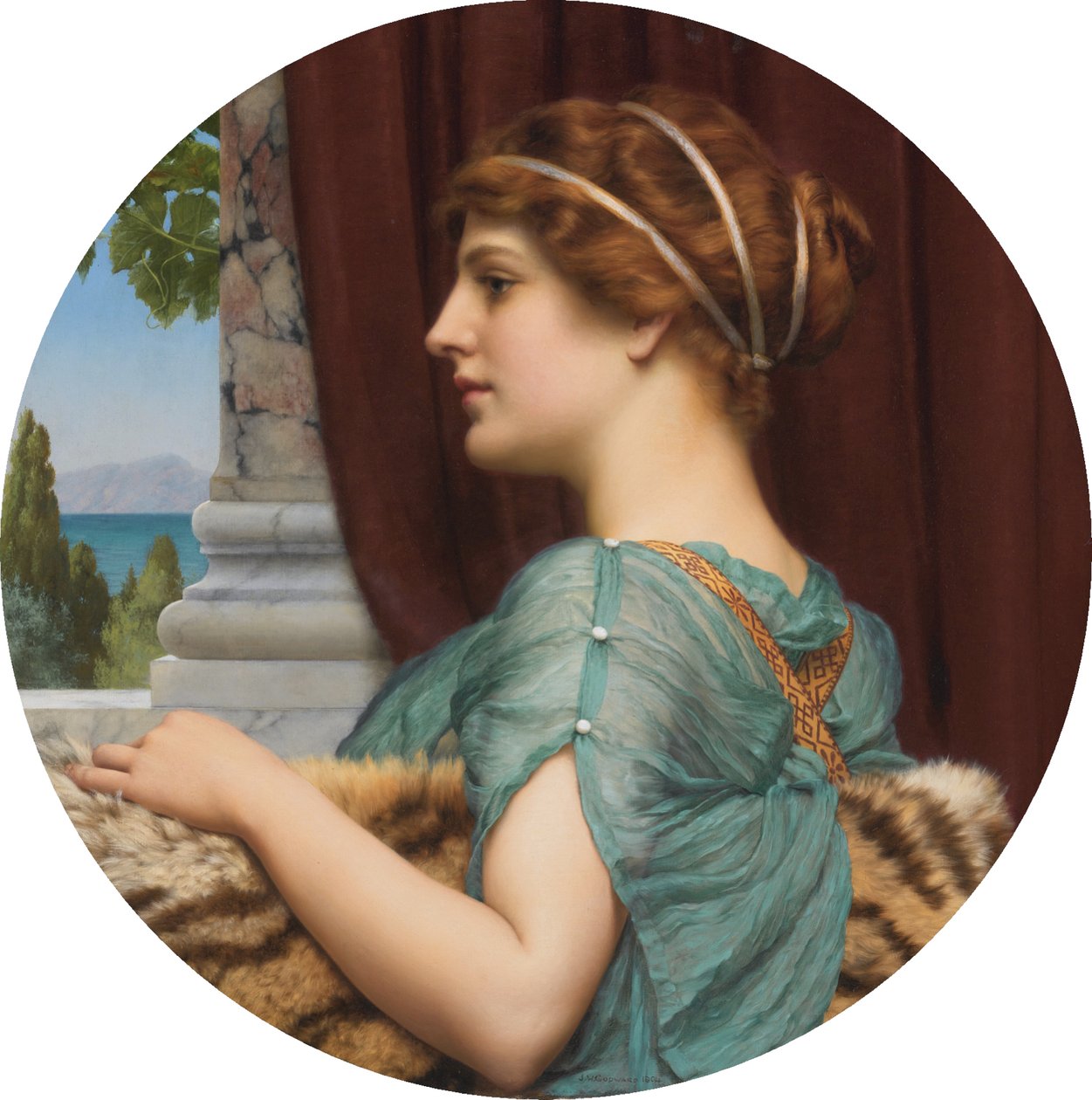 Een Pompejaanse dame door John William Godward