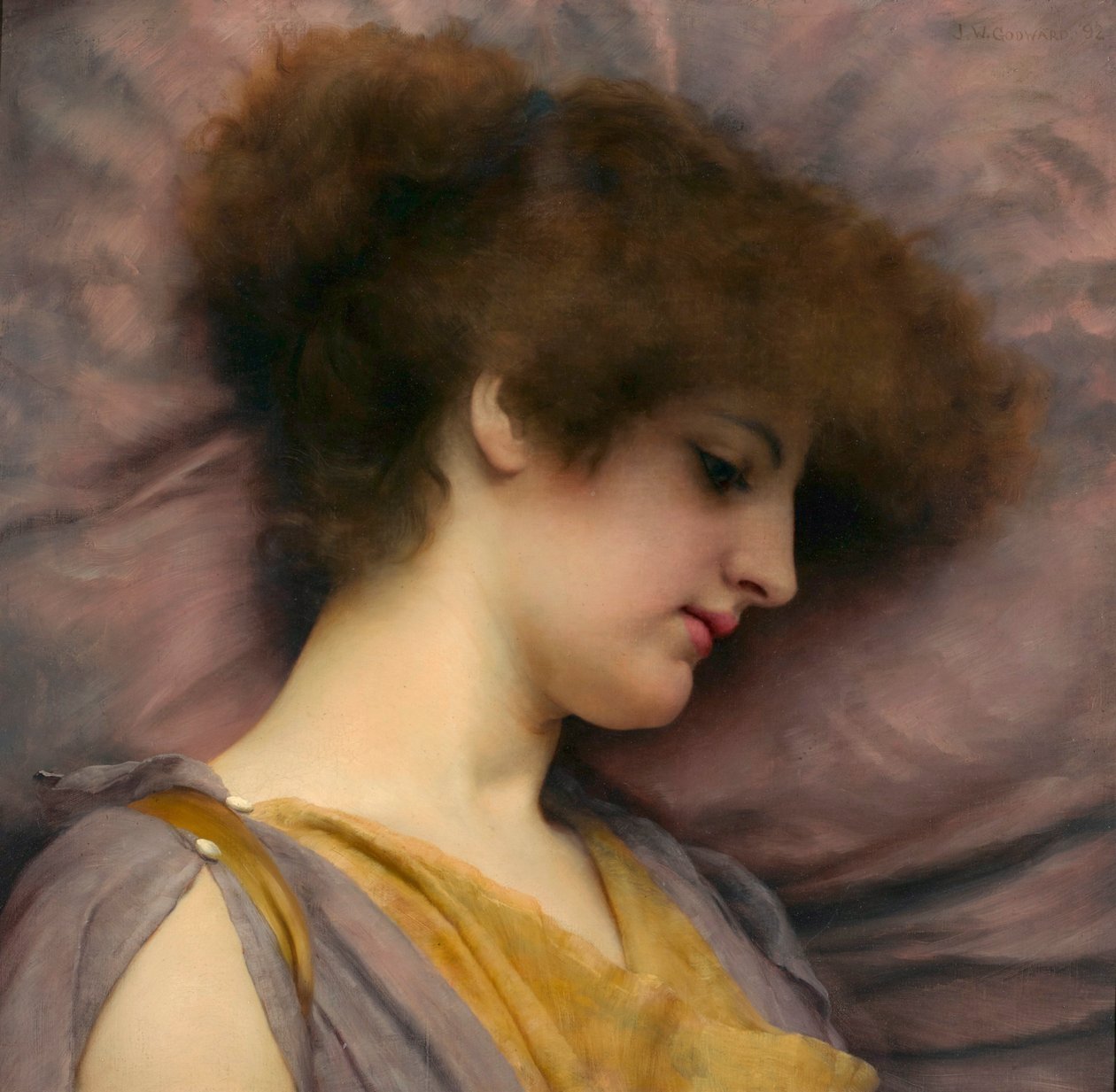 Verre gedachten, door John William Godward door John William Godward