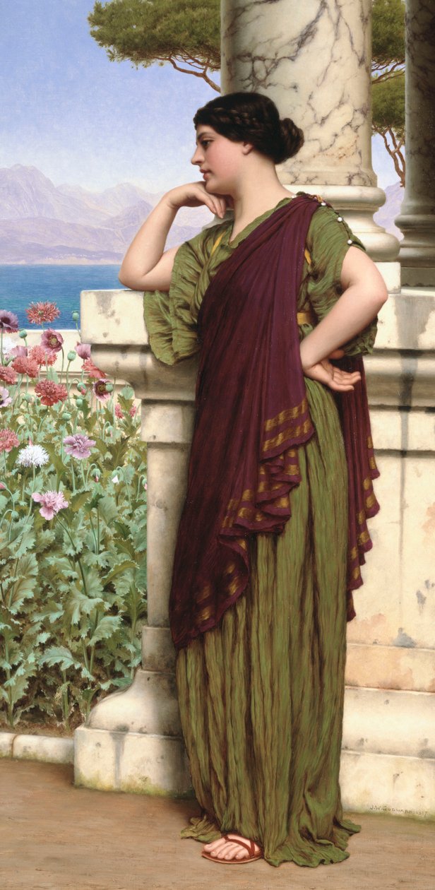 Tedere Gedachten, 1917 door John William Godward