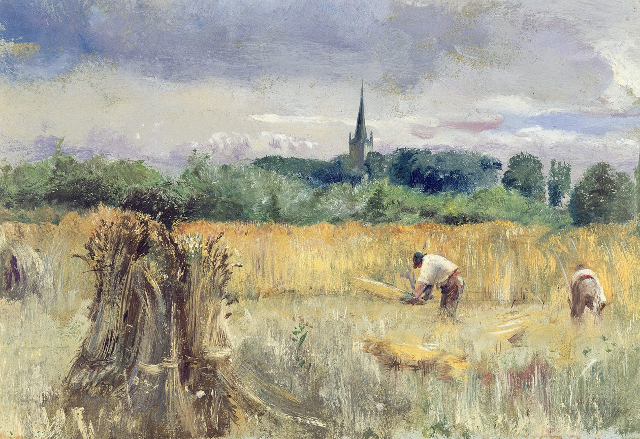 Oogstveld, Stratford-upon-Avon door John William Inchbold