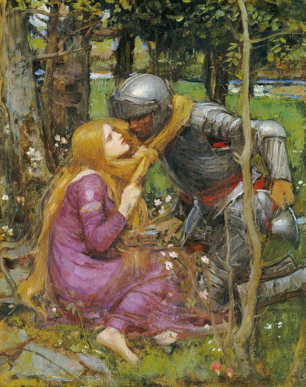 Een studie voor "La Belle Dame sans Merci", ca. 1893 door John William Waterhouse