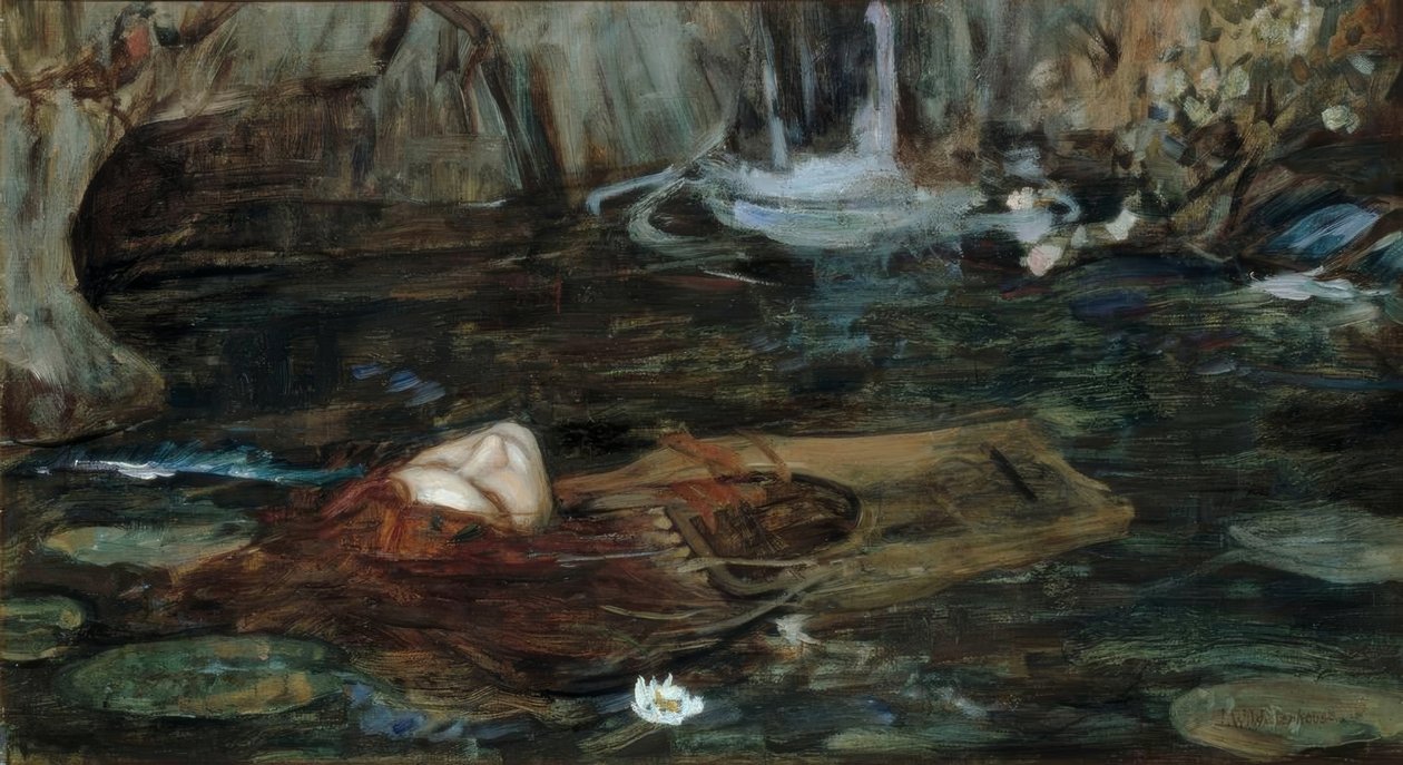 Studie voor De Nimfen die het Hoofd van Orpheus Vinden door John William Waterhouse
