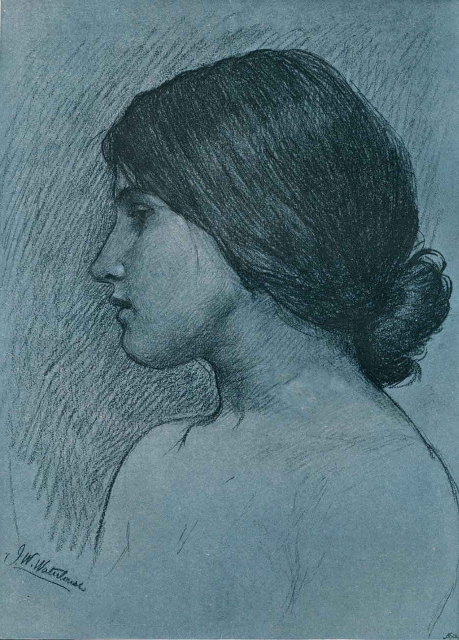 Studie van een Hoofd, c1899 door John William Waterhouse