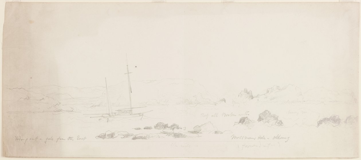 Een storm uit het oosten doorstaan, Mossmans Hole-Oldang door John Wilson Carmichael