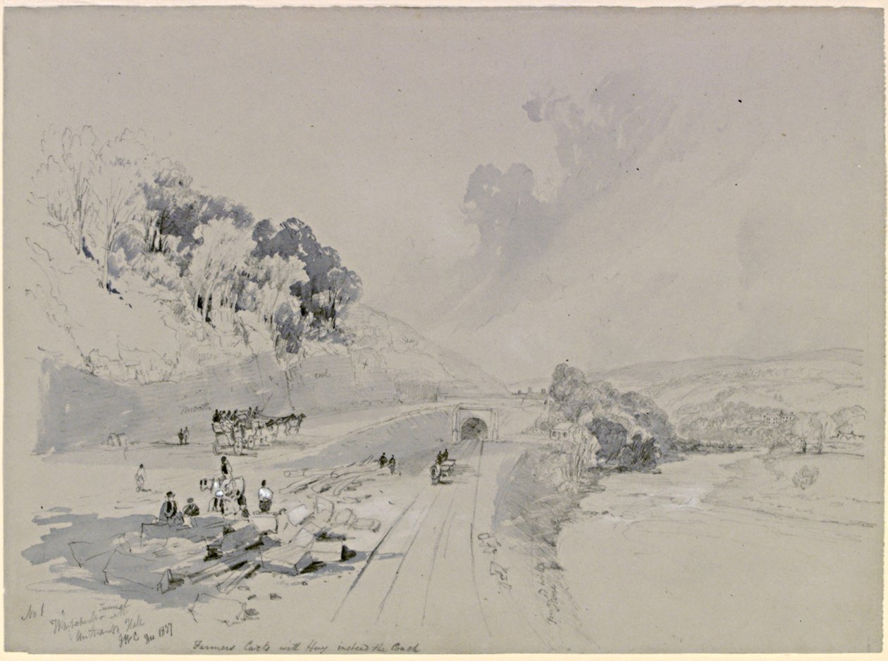 Whitchester Tunnel met Unthank Hall door John Wilson Carmichael