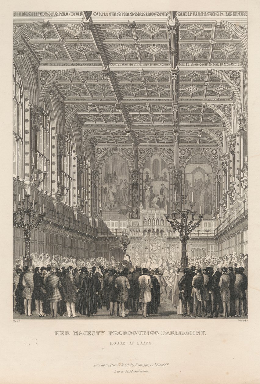 Hare Majesteit beëindigt het parlement - House of Lords door John Woods