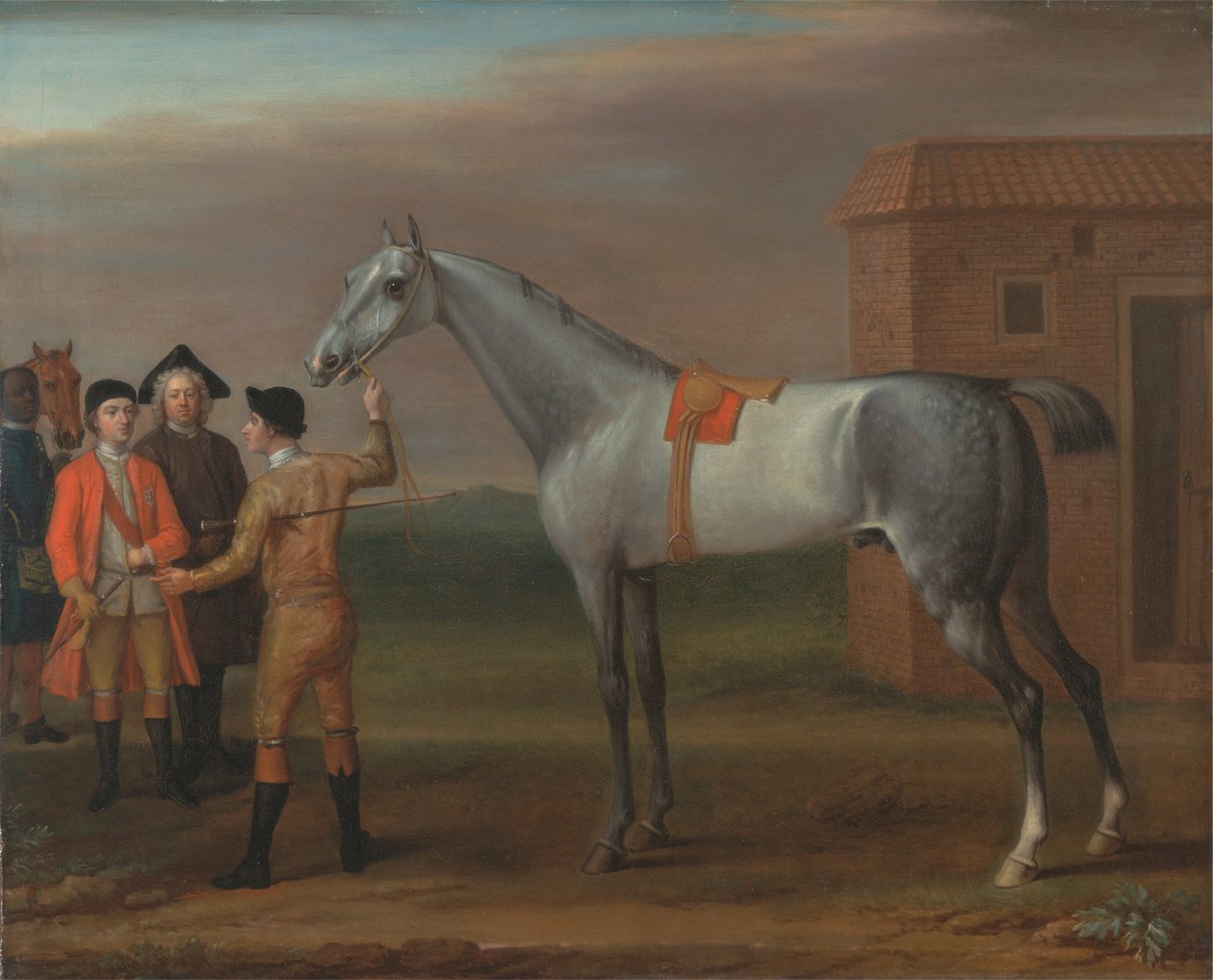 Lamprey, met zijn eigenaar Sir William Morgan, in Newmarket door John Wootton