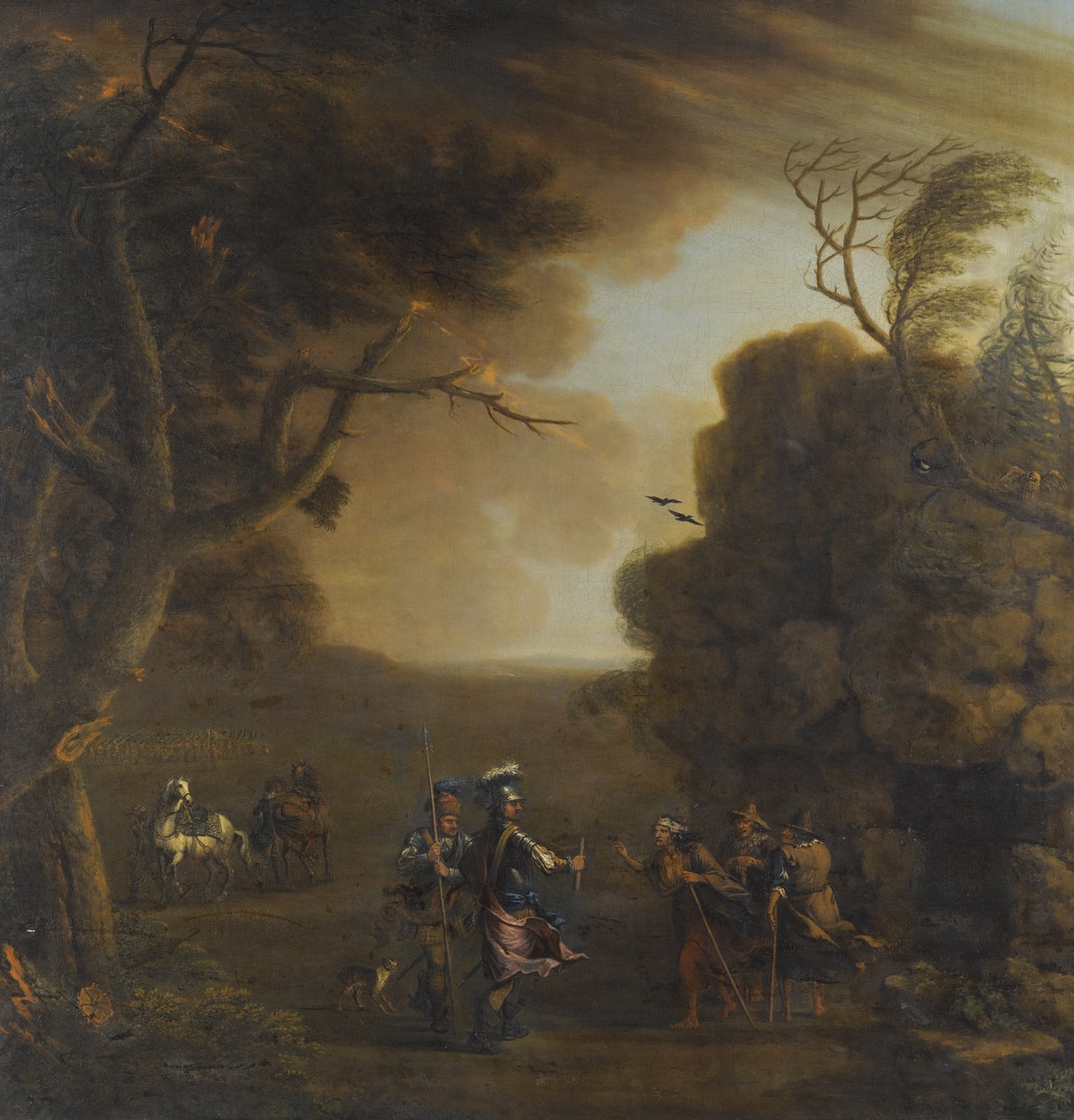 Macbeth en Banquo ontmoeten de drie heksen, 1759 door John Wootton