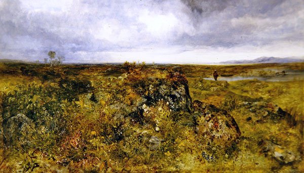 Vissen op een rivier door John Wright Oakes