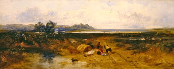 De rivalen, van Malldraeth Bay - Anglesey door John Wright Oakes