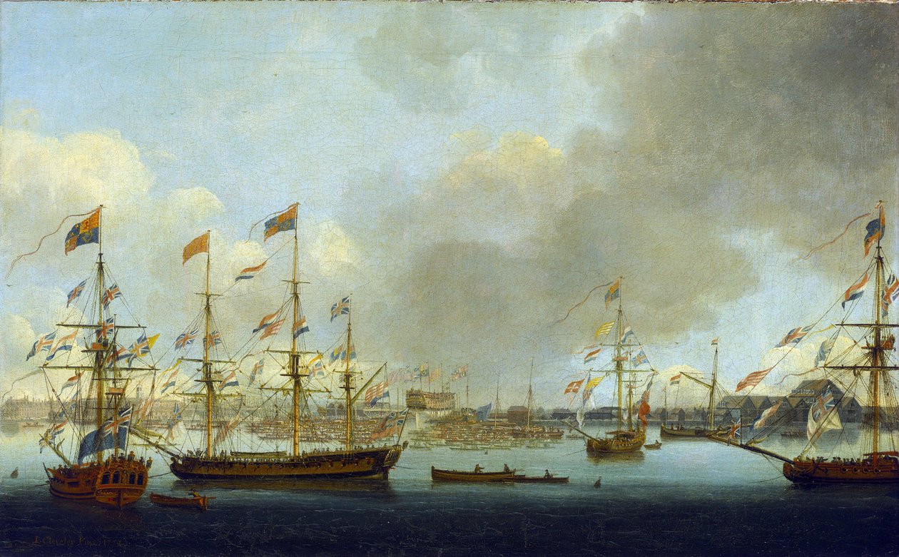De lancering van HMS 