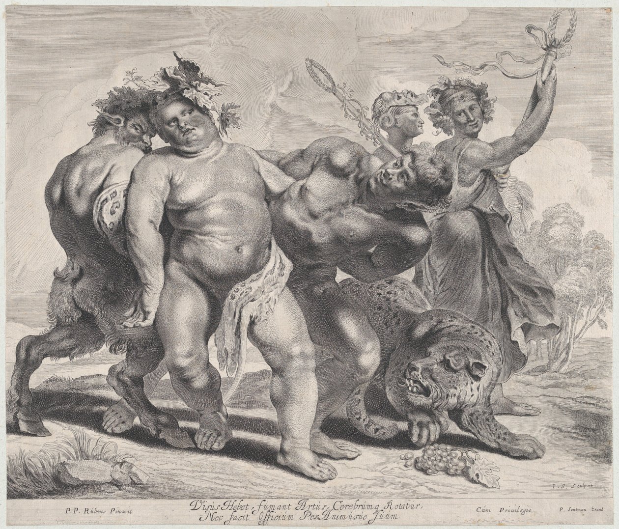 Dronkenschap van Bacchus, 1630-57 door Jonas Suyderhoef