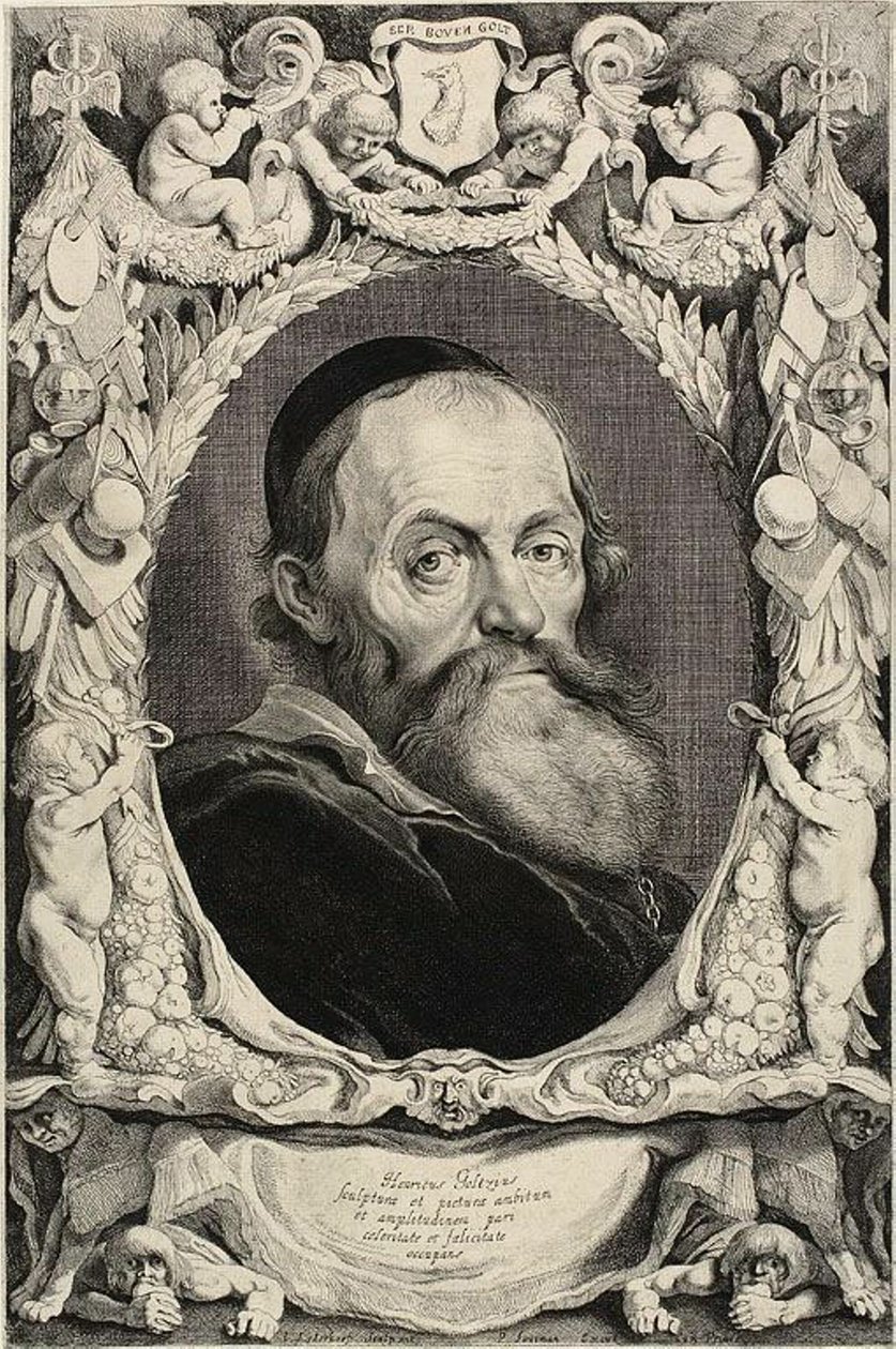 Portret van Hendrik Goltzius door Jonas Suyderhoef