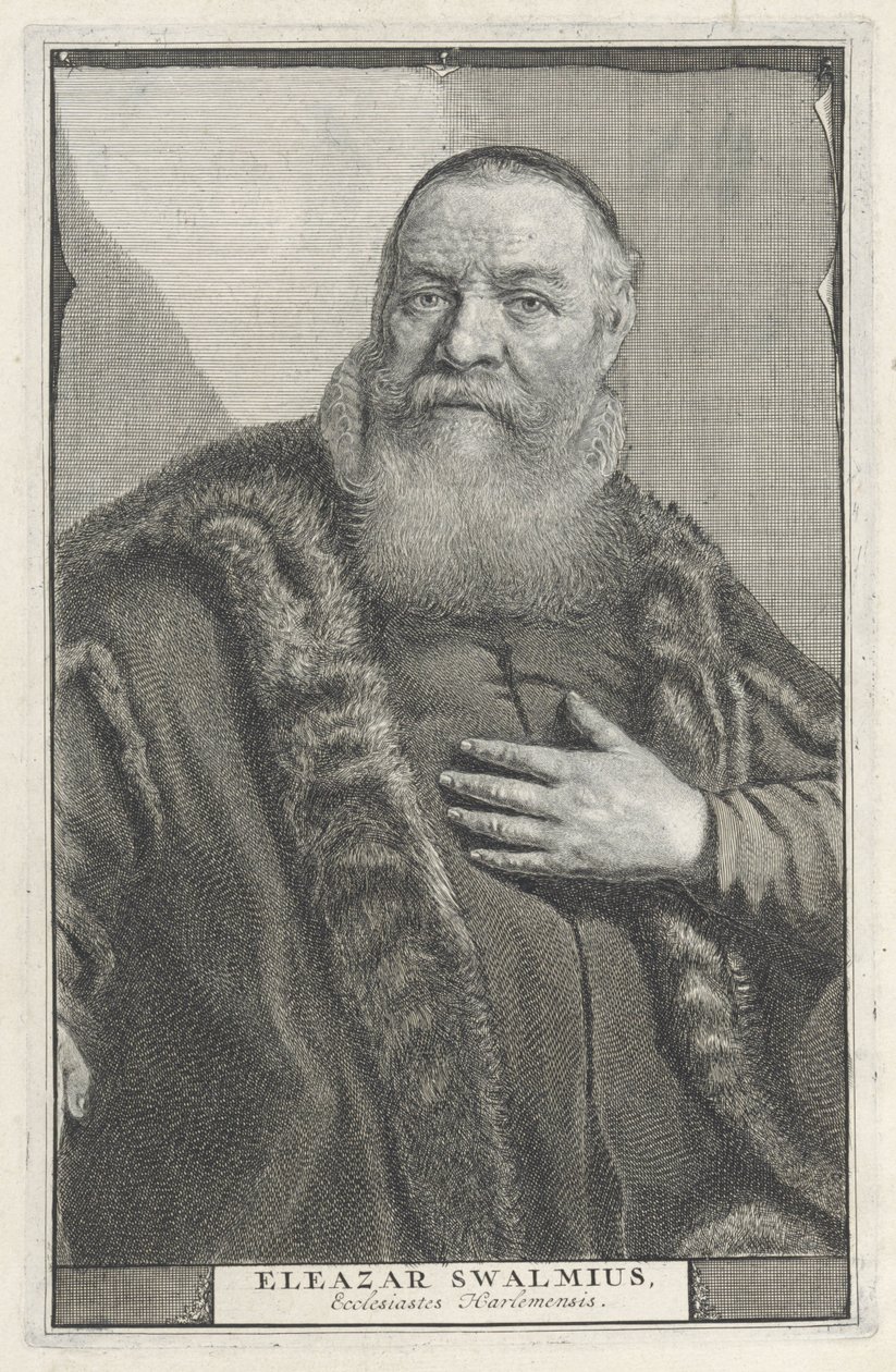Portret van Eleazar Swalmius door Jonas Suyderhoef