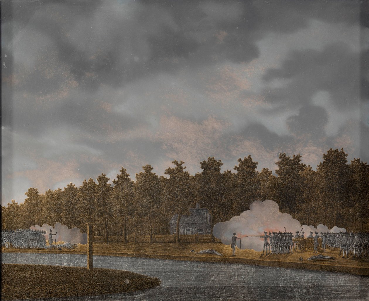 Vuurgevecht aan de Vaartse Rijn bij Jutphaas door Jonas Zeuner