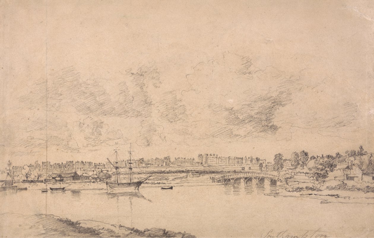 Southampton en Northam vanaf de Rivier Itchen door Jonathan Fisher
