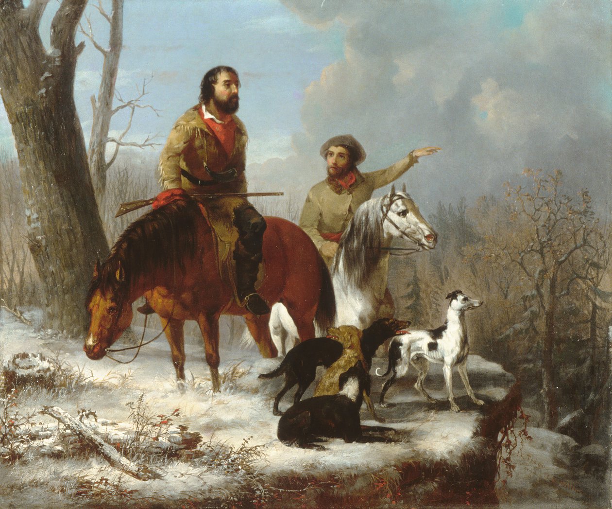 Vallenstellers, ca. 1855 door Jonathan K. Trego