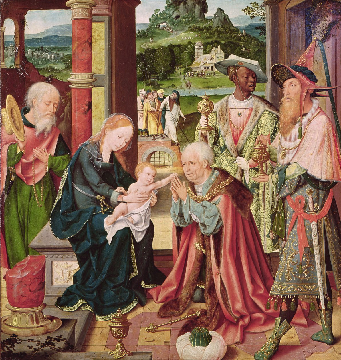 De aanbidding der wijzen door Joos van Cleve