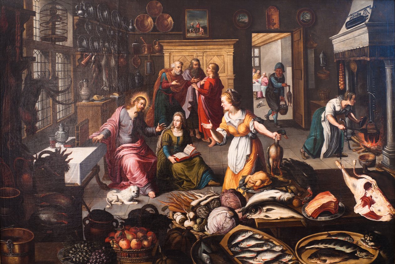 Christus bij Martha en Maria door Joos Goemare
