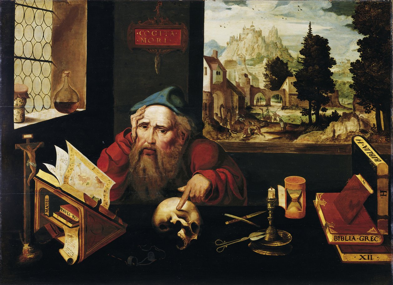 Sint Hiëronymus in zijn Cel door Joos van Cleve