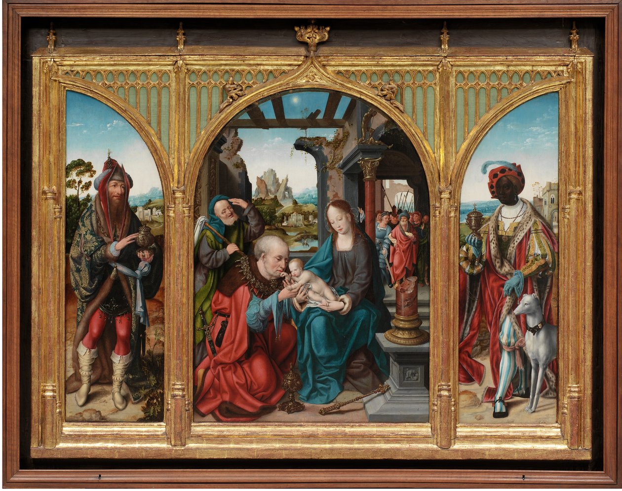 Aanbidding der Wijzen, c.1525 door Joos van Cleve