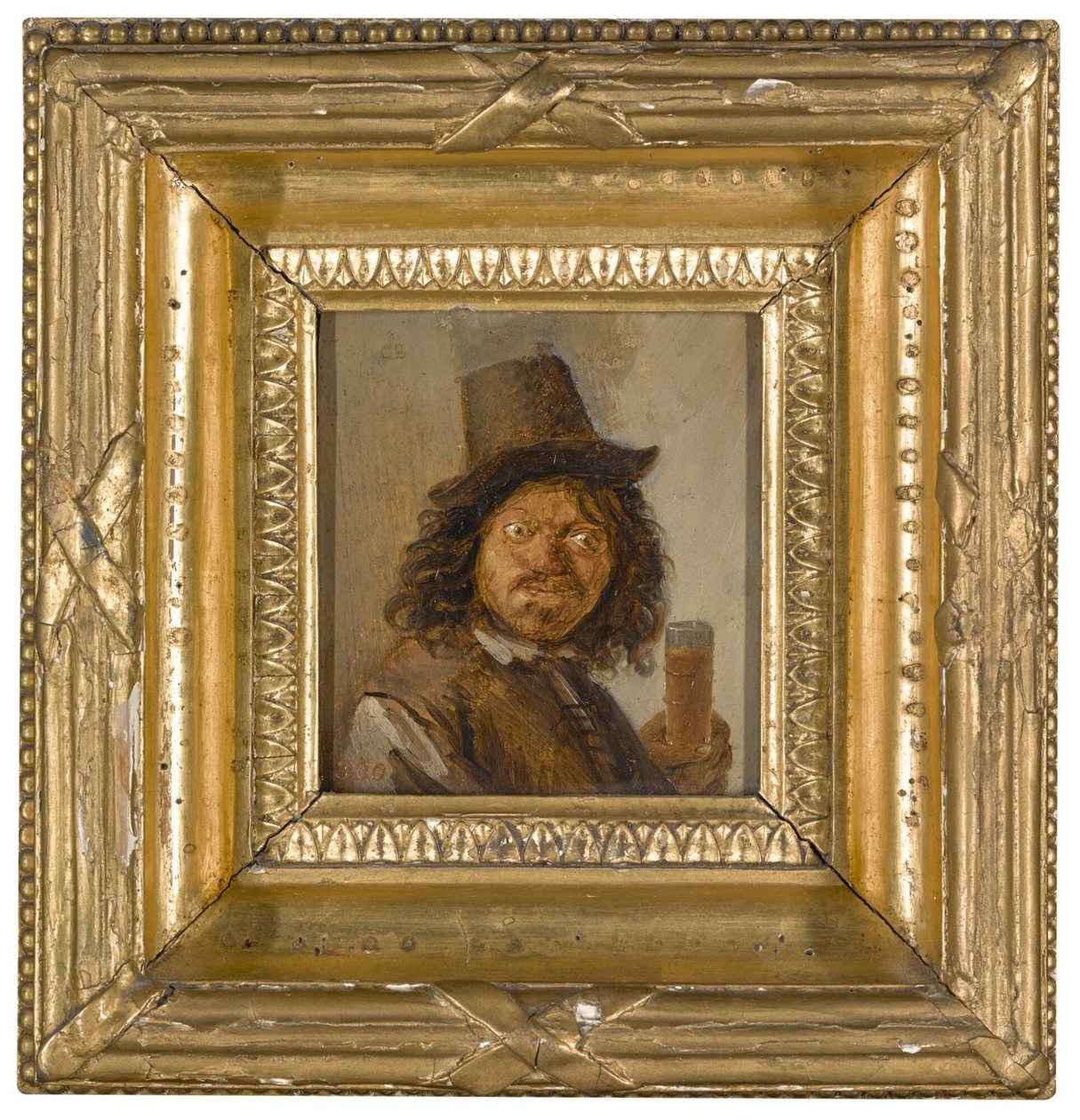 Portret van een man die een drankje vasthoudt door Joos van Craesbeeck
