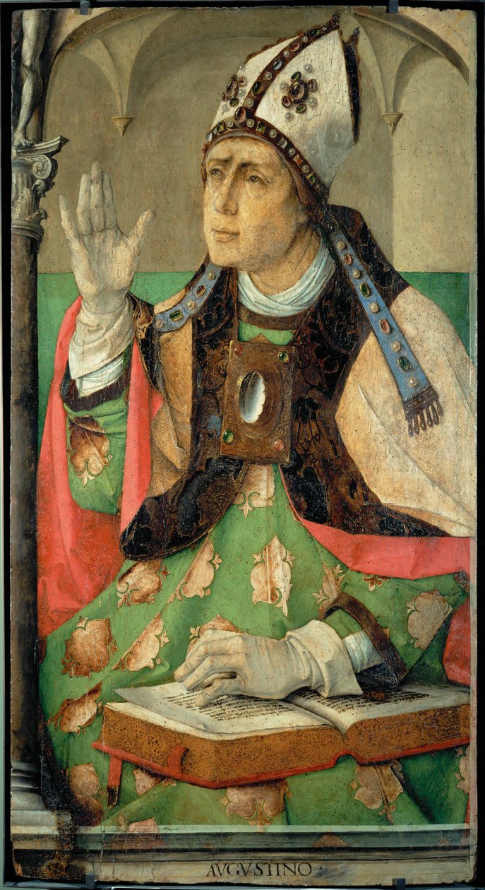 Augustinus, heilige, vader van de kerk ... door Joos van Gent (fl.1460 75)