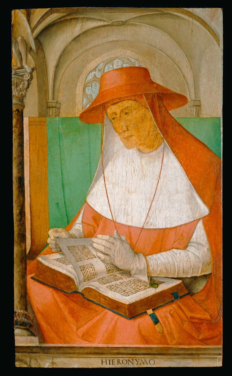 Hiëronymus, heilige, vader van de kerk ... door Joos van Gent (fl.1460 75)