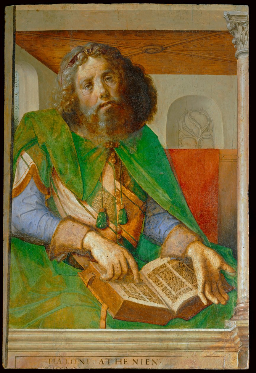Platon, Grieks filosoof ... door Joos van Gent (fl.1460 75)