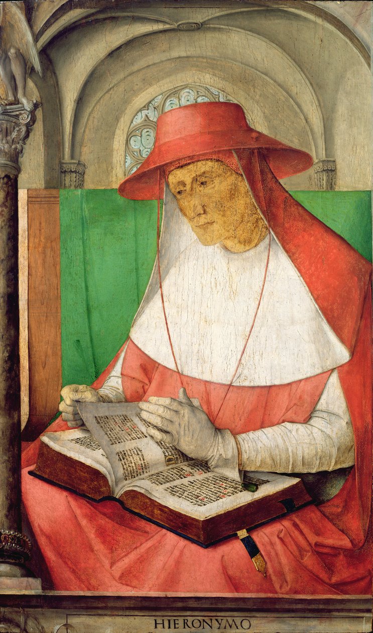 Portret van St. Jerome (347-420) door Joos van Gent