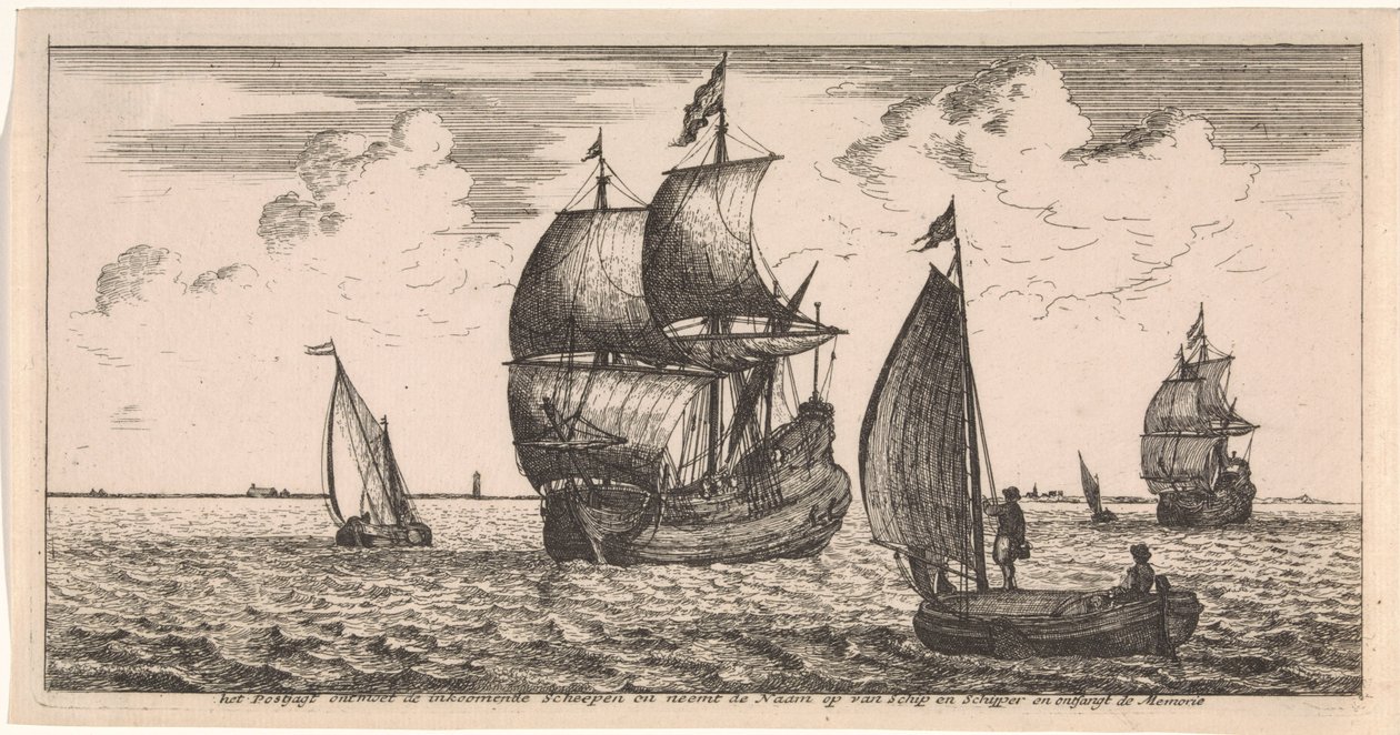 Ontvangst van de post op zee door Joost van Geel