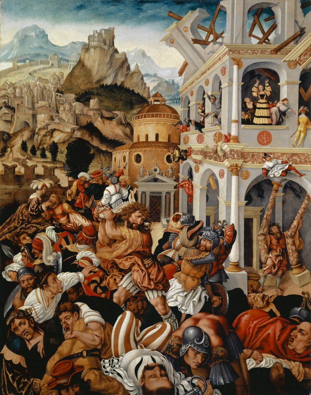 Het verhaal van Samson, ca. 1525-1530 door Jorg I Breu