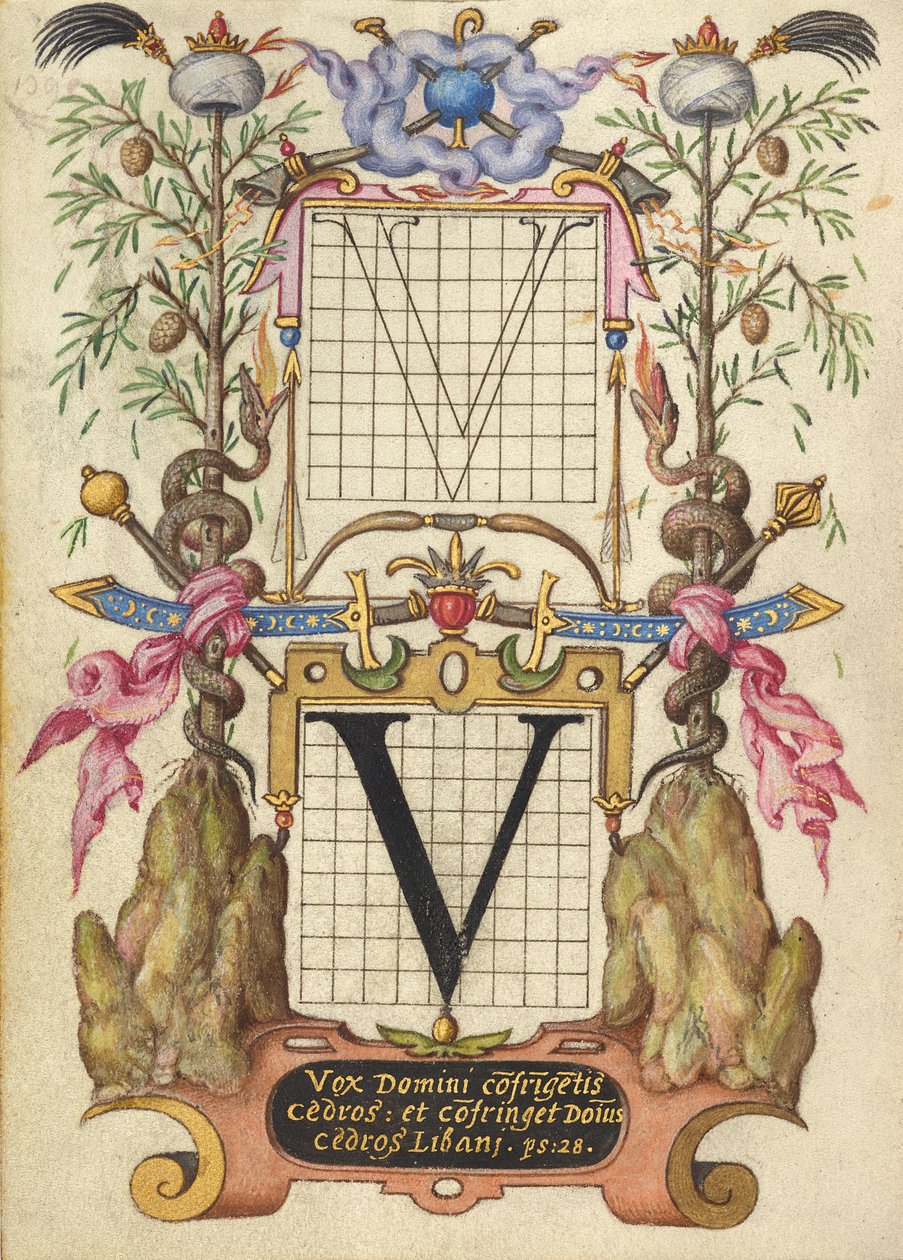 Handleiding voor het construeren van de letter V door Joris Hoefnagel