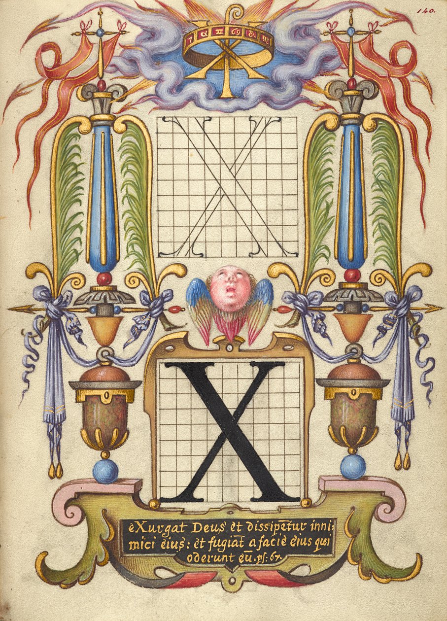 Anleitung zum Konstruieren des Buchstabens X door Joris Hoefnagel