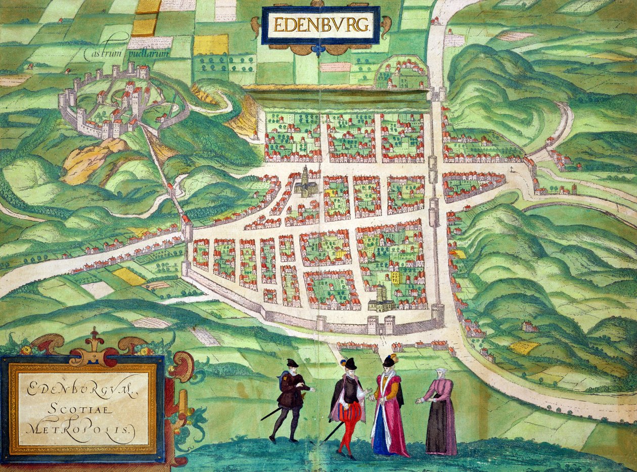 Kaart van Edinburgh, uit 