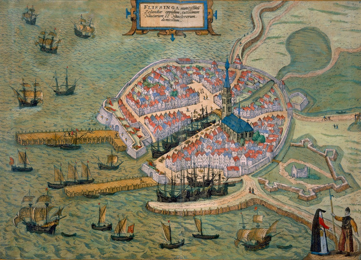 Kaart van Vlissingen, uit 