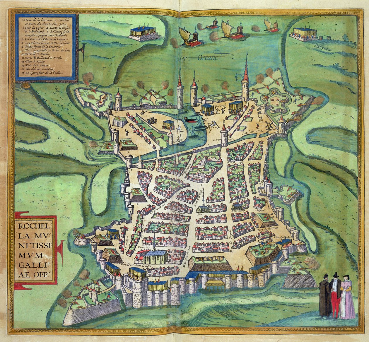 Kaart van La Rochelle, uit 