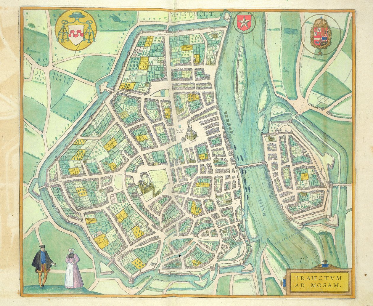 Kaart van Maastricht, uit 